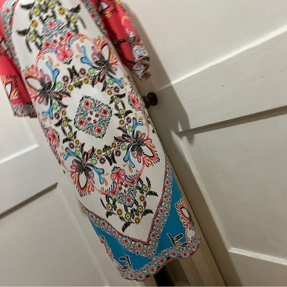 Studio One Colorful Bright Pattern Shift Dress Womens 2XL Like New - Picture 3 of 9